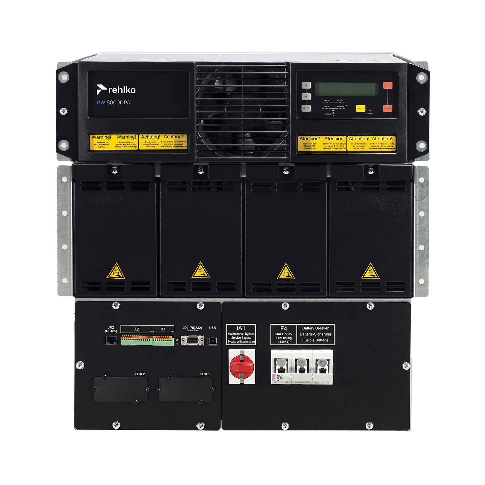 rack mounting version of kohler pw 8000dpa ups system